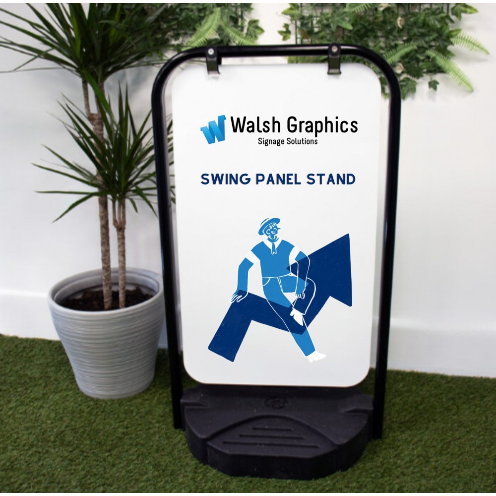 Swing Panel Stand 440mmx750mm Black