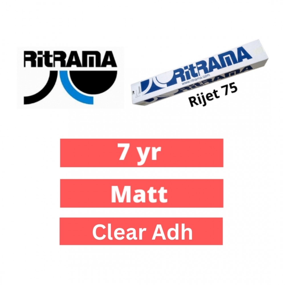 Ritrama RiJet75 7yr Polymeric Digital Matt Vinyl + Clear Adhesive